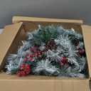 48 Pcs Christmas Picks and Sprays Christmas Tree Floral Picks Holly Red Berry Stem Spray Greenery for Craft Artificial Faux Pine Branches Cone Branches for Tree Home Decor Garland Wreath (Fresh)