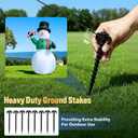 15 FT Christmas Inflatables Snowman Outdoor Decorations, Blow Up Snowman with Candy Cane Yard Decor for Garden Lawn Xmas Party