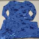 ZESICA Women's 2026 Bell Long Sleeve Floral Maxi Dress Spring Fashion Bodycon Mesh Wedding Guest Cocktail Party Dresses (Darkblue), Small