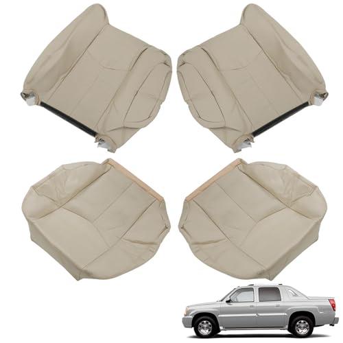 munirater Grey 4Pcs Seat Cover Leather Bottom Lean Back Driver & Passenger Replacement for 2003-2006 Escalade munirater Grey 4Pcs Seat Cover Leather Bottom Lean Back Driver & Passenger Replacement for 2003-2006 Escalade