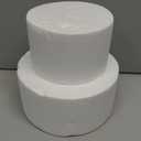 2 Tiers 6" 8" Fake Cake 4 Inch Tall Fake Birthday Cake Rounds Styrofoam Cake Dummies Set for Birthday, Wedding, Baby Shower Display