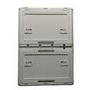 JUOE 3Pcs Folding Storage Box with lid, 44x23.5x62 cm (White)