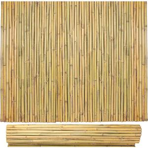 Bamboo Fence 4 ft H x 8 ft L x 0.75 in D, Natural Bamboo Privacy Screen 4 Feet High, Outdoor Or Indoor Divider Decorative Fence Rolls for Patio, Balcony, Garden and Border Pool (4ft H x 8ft L)