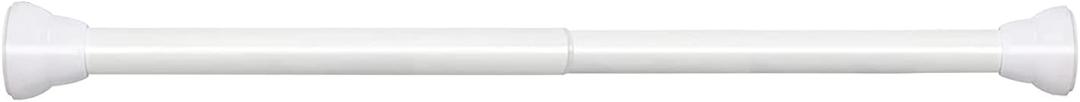Spring Tension Curtain Rod 20 to 32 Inch Expandable Curtain Rod No Drilling No Rust Bath Closet Hitching Pole for Windows or Shower Bathroom (H45037-2, White)