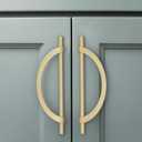 Amerdeco 10 Pack Brushed Gold Cabinet Pulls, 7.5 Inch(192MM) Hole Centers, Kitchen Cabinet Handles, Hardware, Drawer Pulls