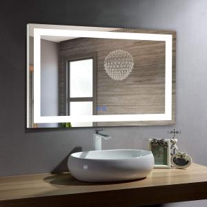 Espejo de bao LED con luces, espejo LED para bao, espejo de tocador de bao montado en la pared de 40 x 28 pulgadas, espejo de bao iluminado con botn tctil, antiniebla, regulable, vertical y