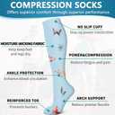 6 Pack Copper Compression Socks for Women and Men Circulation-Best Support for Medical,Running,Nursing,Athletic
