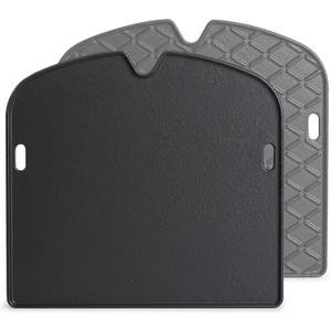 Onlyfire Cast Iron Griddle for Weber Traveler Portable Gas Grill, Double Sided Reversible Cast Iron Cooking Griddle Grill Griddle Replacement Part for Weber 9010001 Traveler Portable Gas Grill