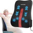 KingPavonini Back Massager for Pain Relief Deep Tissue, Up-Down Rolling & Ultra-Slim Shiatsu Back Massager with Cushion Layer, Lower Back Massage for Chair Home Office, Gift for Men Women