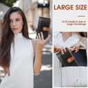 2 x Women's Wallet RFID Large Size Bifold Multi Card Wallet Case with Zipper Pocke Credit Card Holder for Women Black Brown