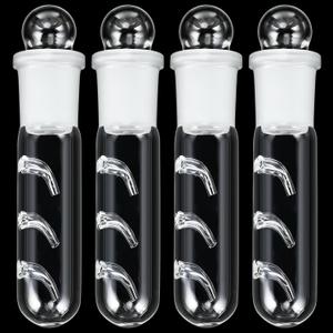 Qualirey 4 Pack Planaria Catch Trap for Aquarium Snail Leech Clear Glass Planaria Trap for Dwarf Shrimp Red Cherry Shrimp Tank(3 Holes)