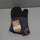 Cuisinart Heritage Kitchen Oven Mitts  Heat-Resistant Kitchen Mitts for Oven with Non-Slip Neoprene Palm, Long Cuff, and Cotton Filling  Durable Oven Gloves for Cooking, Baking, & Grilling (Denim Pinstripe)