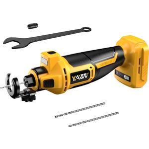 Cordless Drywall Cut-Out Tool for Dewalt 20V Battery, 3 Speed Adjustable Brushless Rotary Saw with Up to 30000 RPM, Compact Spiral Saw Kit for Cutting Wood Drywall,Sheetrock,Wood, (Bare Tool Only), For De-Walt