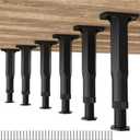 GZQIUYI Replacement Bed Slats Support Legs, Adjustable Height 8.3-14.5 Inch Bed Center Support Leg for Queen King Beds, Adjustable Sofa Furniture Legs, Heavy Duty Furniture Risers, 6 Pack