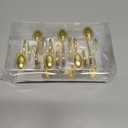 Gold Shower Curtain Hooks, Set of 12, Rust Resistant, Heavy Duty, Decorative Acrylic Shower Curtain Rings