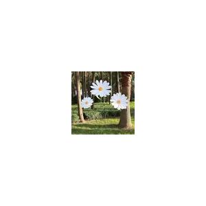 Large Daisy Flowers Artificial Giant Paper Flowers Decoration Big Flowers Decor for Birthday Party Garden Office Home Wedding Graduation Shop Window Display(White)- Pack of 2