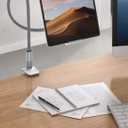 Lamicall Gooseneck Tablet Holder, Tablet Stand : Flexible Arm Clip Tablet Mount Gifts, Compatible with iPad mini Pro Air, Kindle, Switch, Galaxy Tabs, More 4.7-10.5" Devices - Gray