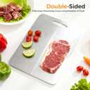 3 Pack Stainless Steel Cutting Board, Upgraded Food-Grade Cutting Boards for Kitchen,Double-Sided Non Toxic Cutting Board, Dishwasher Safe, kitchen Appliances for Fruits, Vegetables, Meat(S+M+L), 16" L 11" W, 11.5" L 8" W, 10.2" L 6.3" W