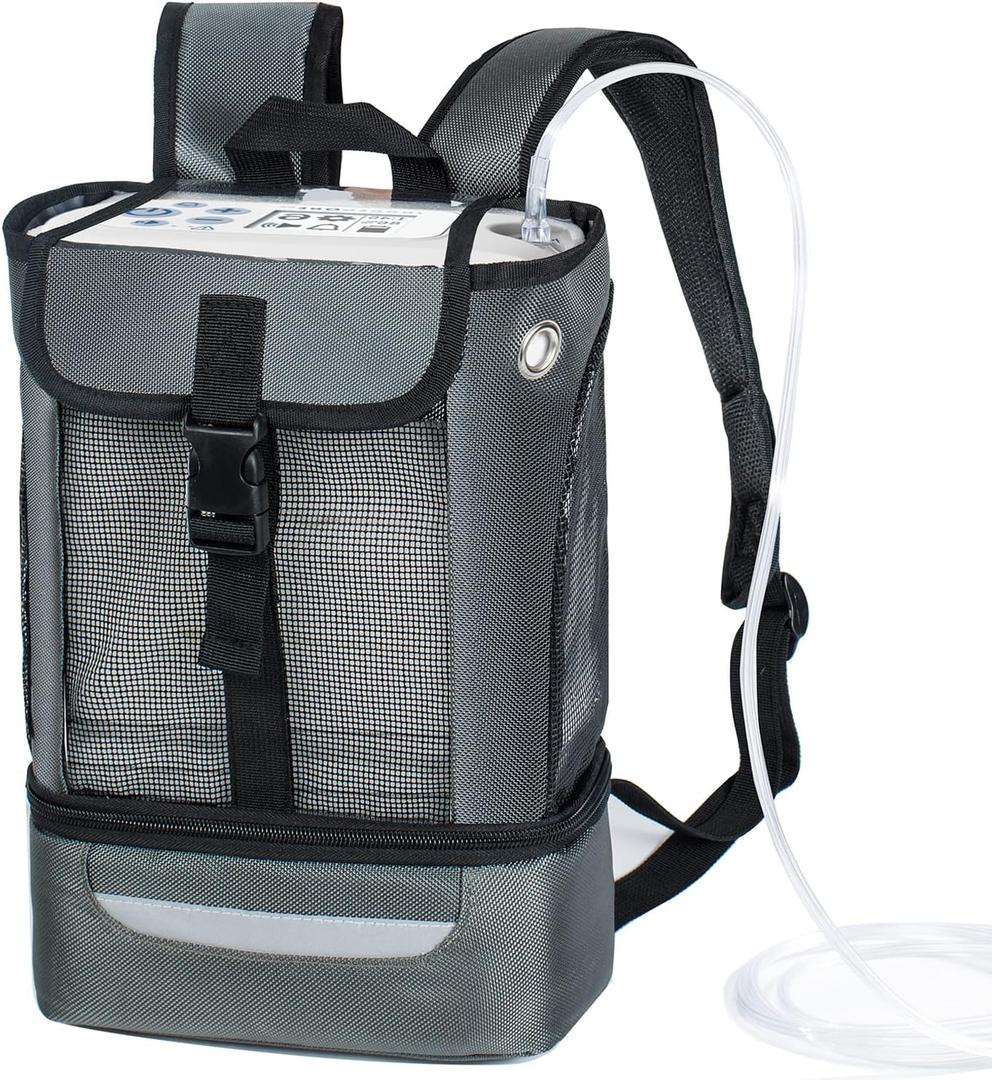 BAGSFY Upgraded Oxygen Concentrator Backpack for Inogen One G5, G3, Lightweight Machine Carrying Bag for Inogen One G5 Accessories and Battery. (Gray)