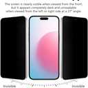 For iPhone 16 Pro [Upgraded 27] Privacy Screen Protector [2 PACK][High Touch Sensitivity][Anti-Spy PET Film][Easy Installation with Alignment Jig][Scratch Self-Healing]