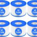 Hot Tub Filter Cartridge Size VI Compatible with Lay-Z-Spa, Coleman SaluSpa 90352E 58323, 6 Pack