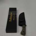 Eafengrow EF144 Fixed Blade Knife AUS-10 Steel Blade G10 Handle Full Tang EDC Tool Straight Knife for Working Camping Hunting (green)