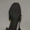 Coutgo Women's Mary Jane Chunky Low Heels Slingback Pumps Closed Square Toe Wedding Dress Shoes (8.5, Black)