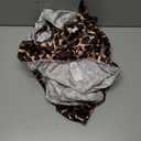 WDIRARA Women's Sleepwear Leopard Print Satin Shirt and Shorts Pajama Set, 4XL