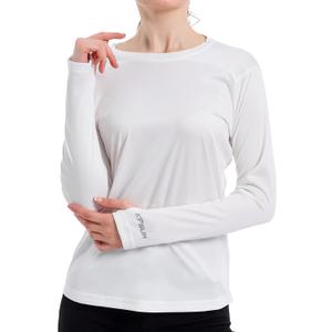Women's Sun Protection Long Sleeve Shirts | UPF 50+ UV Rash Guard Swim Shirt, Workout Hiking Running Fishing Athletic Tops (XS)