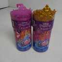 Mattel Disney Princess Small Doll Royal Color Reveal with 6 Surprises Including 1 Character Figure and 4 Accessories (Dolls May Vary), Pack of 2
