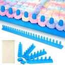 AceOrbit 44" Chunky Blanket Loom, Loom for Chunky Yarn, Detachable & Portable Design Hand Knitting Looms with a Flannel Storage Bag for DIY Throw Blankets, Beginner Friendly Yarn Craft(Blue)