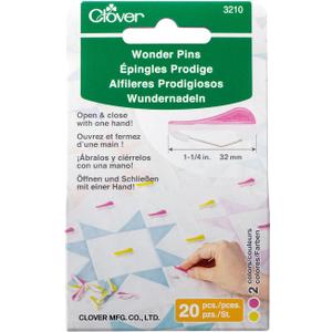 CLOVER Wonder Sewing Pins, Yellow and Pink