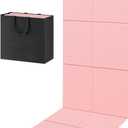 Yoga Mat for Travel, Non-Slip Yoga Mat, Exercise Mat 1/4" Thick Yoga Mat Foldable, Perfect for Pilates, Outdoor & Travel, TPE Anti-Slip Yoga Mat with Carry Bag (pink)