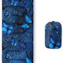 Kids Sleeping Bag for Boys Girls,Rocket Astronaut Moon Print-Lightweight Warm Portable Outdoor Indoor-Waterproof Cold Weather Resistant Sleeping Bag for Camping Hiking (Butterfly)