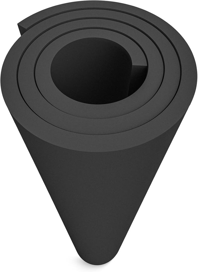 MEARCOOH EVA Foam Cosplay Black 20mm Thick (1mm to 20mm) Large 35.5" x 59" Sheet Premium High Density 86 kg/m3 for Cosplay, Crafts Projects