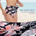 American Trends High Waisted Bikini Bottoms Ruched Tummy Control Swim Bottom Bathing Suits for Women, Medium