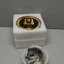 Ton Sin Gold Plant Pots,4.1+5.1+6.5 Inch Ceramic Succulent Planters Set of 3 Mini Indoor Flower Pot with Drainage,Handmade Decorative Ceramic Orchid and Herb Pots(Gold)