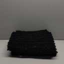 Yimobra Bathroom Rugs Sets 2 Piece - Quick Dry Extra Thick Luxury Chenille Bath Mat, Non Slip Super Absorbent for Tub Shower Sink, Machine Washable Shaggy Floor Mat, 32"x20"+24"x17" Inch, Black