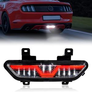 Backup Light for Mustang 2015-2017, Clear Lens Rear Light w/Red LED Tube Brake Reverse Back Up Lamp for Ford Mustang 2015 2016 2017 Accessories