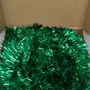[ Timer ] 6 Ft Pop Up Christmas Tinsel Tree, Green Collapsible Christmas Tree with 50 Colorful Light 16 Candy 10 Ball 4 Snowflake Merry Christmas Bow DIY Ornaments Battery Operated Xmas Decor Indoor