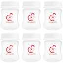 Nenesupply 4.7oz 6pc Wide Neck Breastmilk Storage Bottles Breast Pump Bottles Use on Pumping with Spectra S1 S2 Synergy Gold Breast Pumps Collection Replace Spectra Bottles for Pumping Wide Mouth