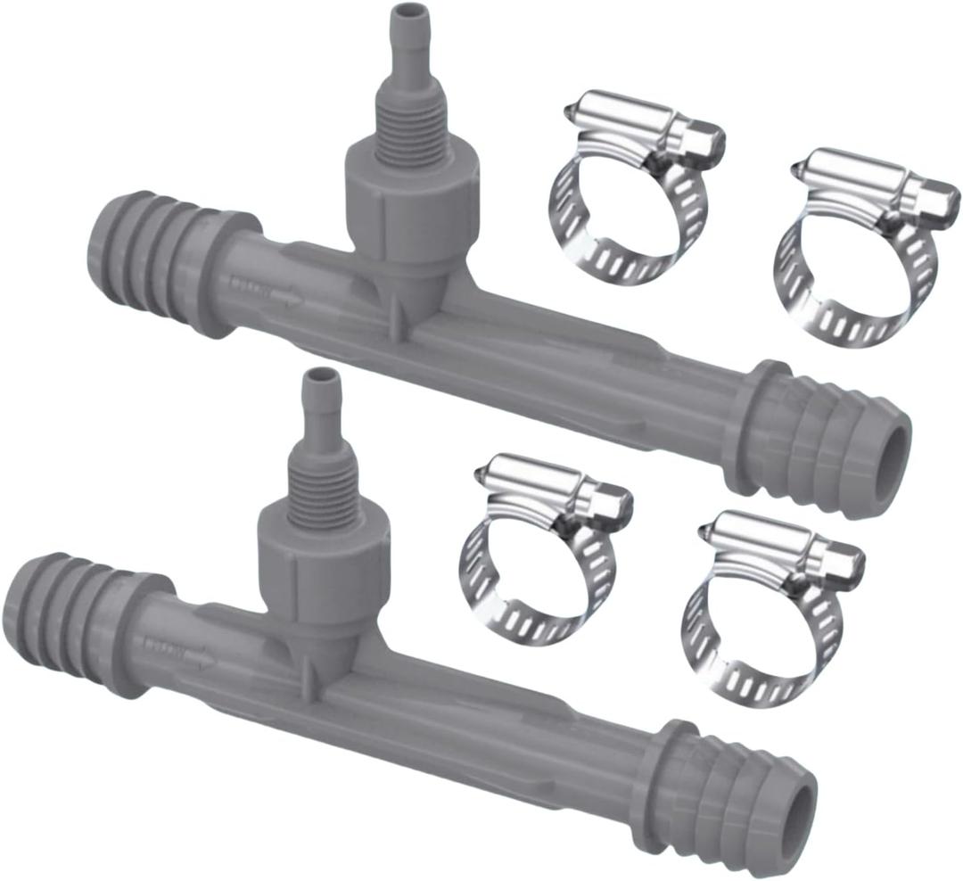 CBTLYSK Ozone Venturi Injector 3/4" Barbed Inlets/Outlets, 1/4" Ozone Injection Port, for Cold Plunge, Spa, Pool Circulation Pumps or Irrigation