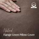 Foindtower Pack of 2, Decorative Linen Soild Throw Pillow Covers Soft Accent Cushion Case Boho Farmhouse Neutral Pillowcase for Couch Sofa Bedroom Living Room Home Decor 24 x 24 Inch Reddish Brown