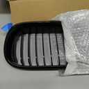 BILLDIO E46 Grille - Black Kidney Single slats Grill Compatible With 2002-2005 BMW 3 Series E46 4-Door 320i 325i 325xi 330i 330xi ABS Gloss Black Kidney Grill