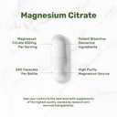 Deal Supplement Magnesium Citrate 500mg, 240 Capsules | One a Day, Easily Absorbed, Purified Trace Mineral – Non-GMO