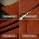 YOUR SMILE Set of 2 Chevron Chenille Pillow Covers with Elegant Design Soft and Luxurious Decorative Throw Pillows for Couch,Bed and Home Decor (Rusty Orange, 18 X 18 inch)