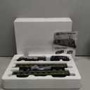 Electric Train Sets for Kids Metal Alloy Christmas Train Toys Steam Locomotive, Glowing Passenger Carriages, Luxury Tracks, Light & Sounds Rechargeable Birthday Gifts for Boys Girls Red Green