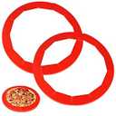 WYMECT 2 Pack Adjustable Silicone Pie Crust Shield Pie BPA-free Protectors Adjustable Bake Crust Protector Pie Crust Protector Cover Kitchen Tool for Baking Pie Pizza, Fit 8-11.5 Inch Pies(Red)