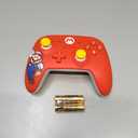 PowerA Wireless Nintendo Switch Controller - Mario Joy, AA Battery Powered (Battery Included), Pro Controller for Switch, Advanced Gaming Buttons, Officially Licensed by Nintendo