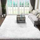 Ophanie 5x8 White Rugs for Living Room, Fluffy Fuzzy Plush Soft Carpets, Shaggy Area Rugs for Bedroom, Carpet for Dorm Nursery Home Decor Aesthetic